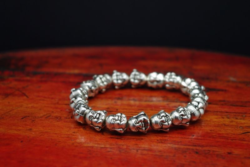 Kleine Ethnische Armband Buddha-Kopf 3