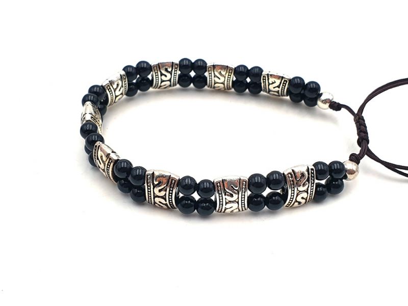 Kleine Ethnische Armband Schwarzen Perlen 2