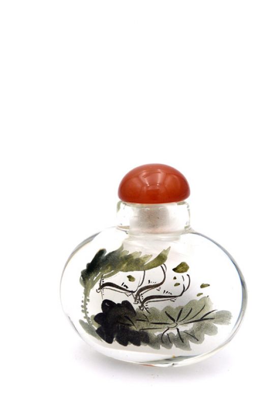 Kleine Glas Schnupftabakflasche - Künstler - Der See 3