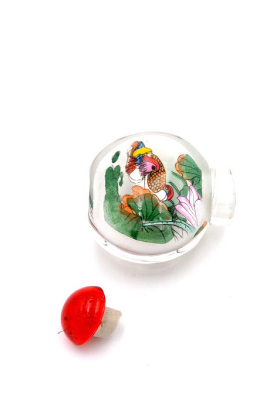 Kleine Glas Schnupftabakflasche - Künstler - Die Enten 4