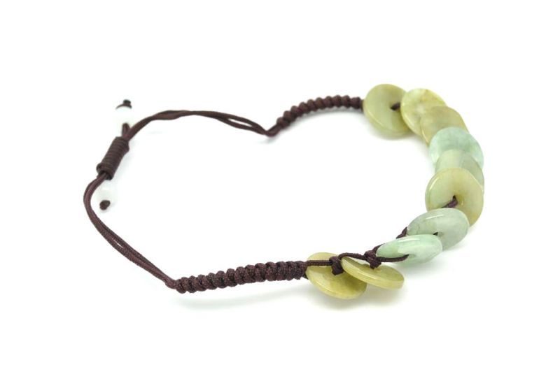 Kleines Jade Armbänder mit Baumwollband5
