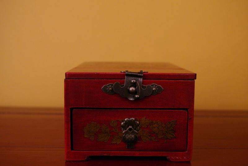 Kleine Schmuckdosen Schmetterlinge Rot 4