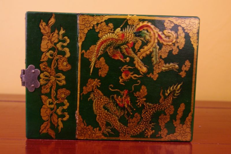 Kleine Schmuckkästchen Drache und Phoenix Grün 5