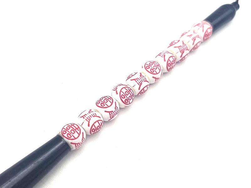 Kleiner dekorativer chinesischer Kalligraphiepinsel - Plastikperlen 3