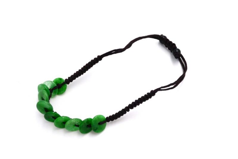 Kleines Jade Armband 10 kleine Scheiben 3