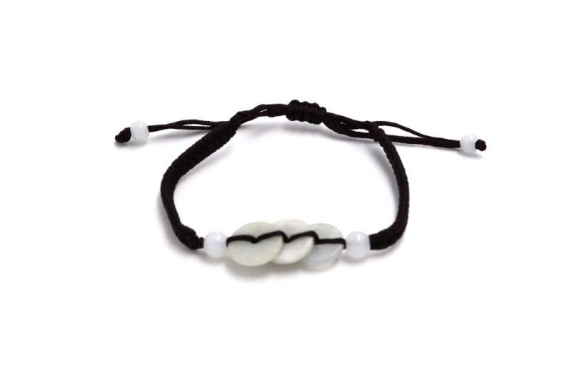 Kleines Jade Armband 3 Glücksmünzen 2