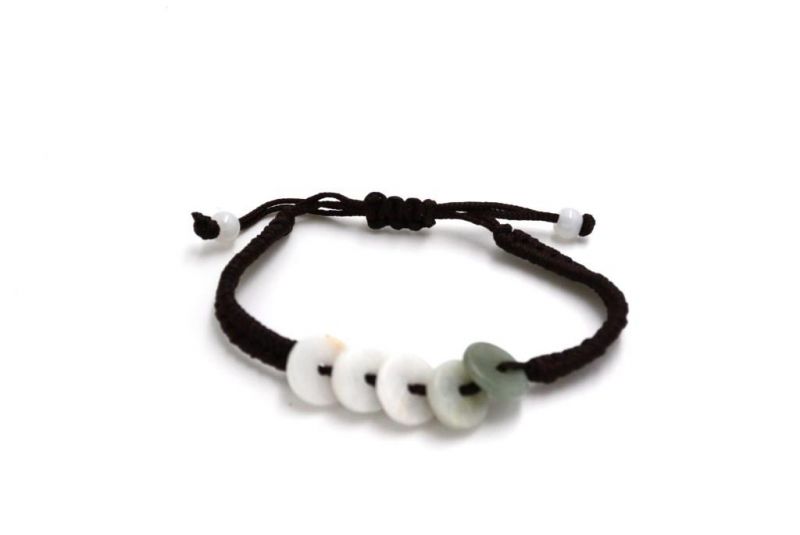 Kleines Jade Armband 5 Münzen - Reichtum 2