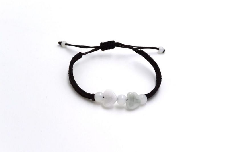 Kleines Jade Armband Doppelherz - Liebe 2