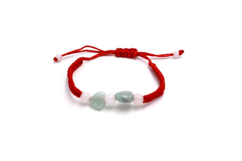 Kleines Jade Armband Doppeltes Herz 2