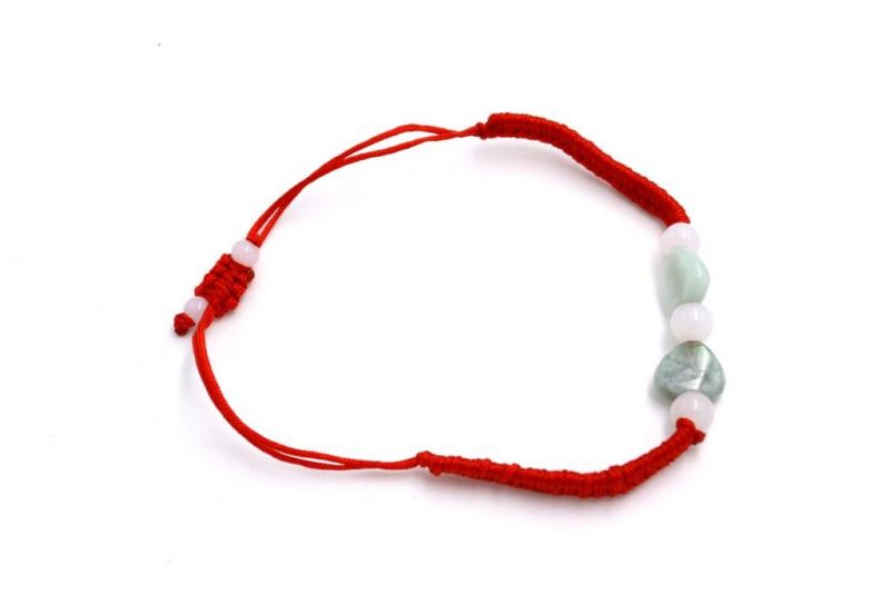 Kleines Jade Armband Doppeltes Herz 3