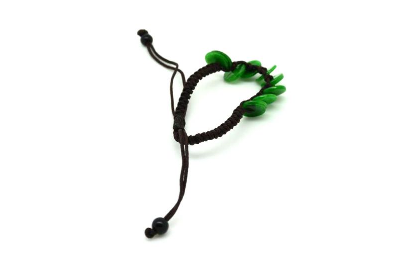 Kleines Jade Armband Dunkelgrün Bi Scheiben 5