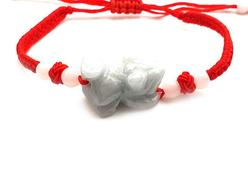 Kleines Jade Armband Großer Hund Fo - Rote Schnur 2