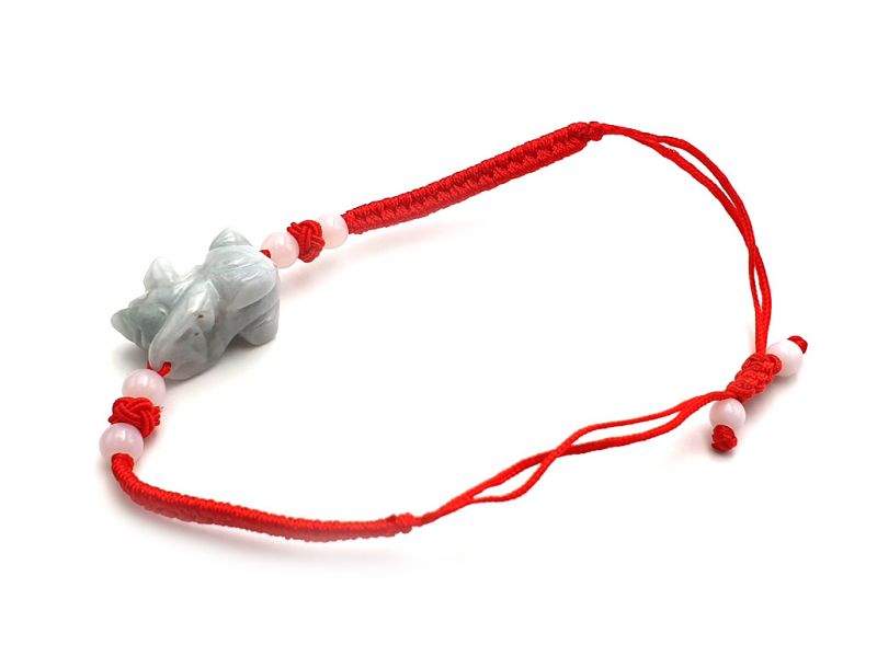 Kleines Jade Armband Großer Hund Fo - Rote Schnur 3