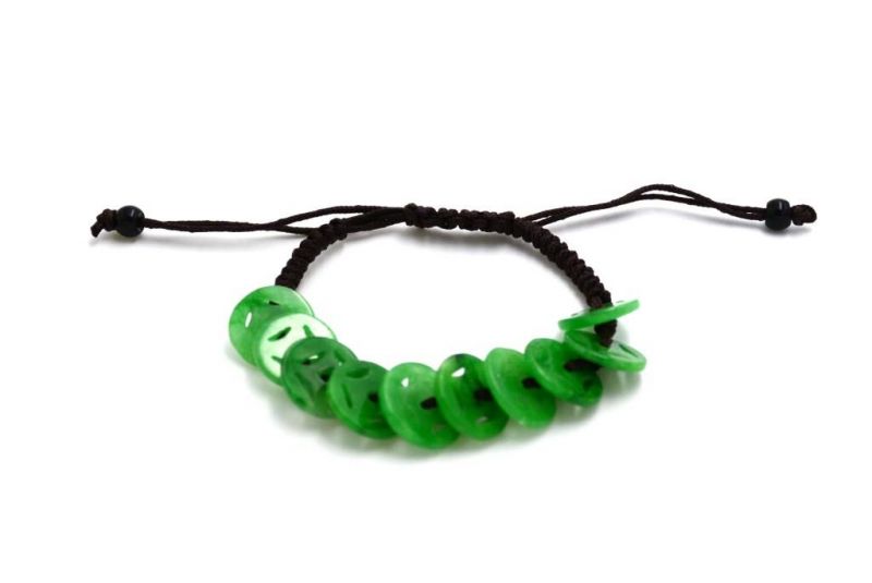 Kleines Jade Armband Grüne Bi Scheiben 2