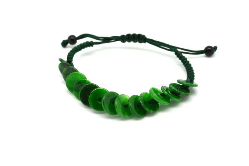 Kleines Jade Armband Grüne Bi Scheiben 2