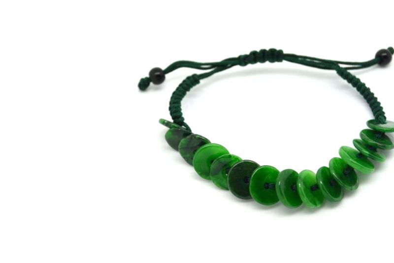Kleines Jade Armband Grüne Bi Scheiben 3