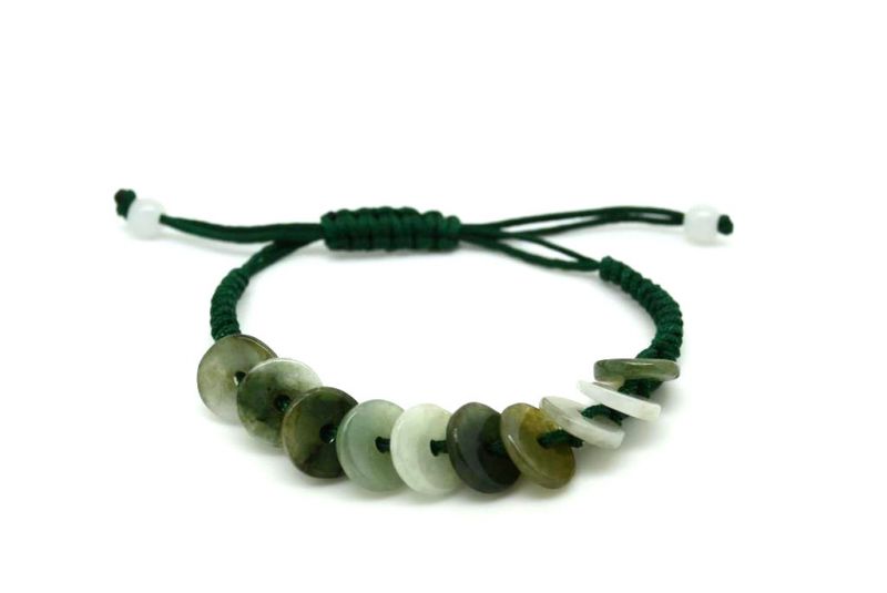 Kleines Jade Armband - Grünes Armband - Bi Scheiben 2