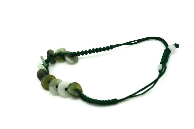 Kleines Jade Armband - Grünes Armband - Bi Scheiben 5