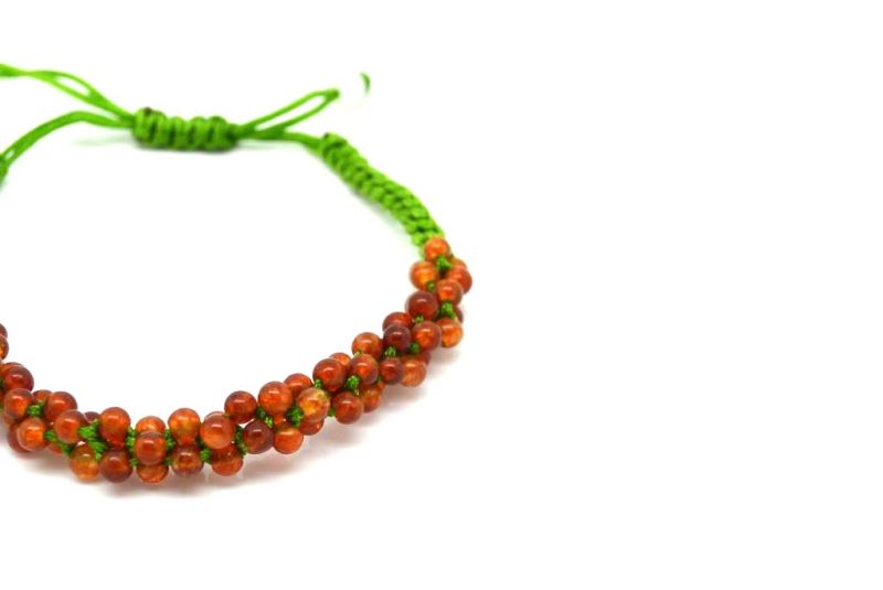 Kleines Jade Armband Kleine braune Perlen 3