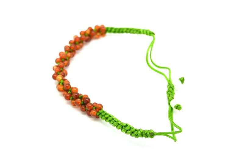 Kleines Jade Armband Kleine braune Perlen 4