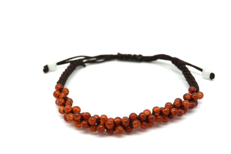 Kleines Jade Armband Kleine dunkle roten Perlen 2