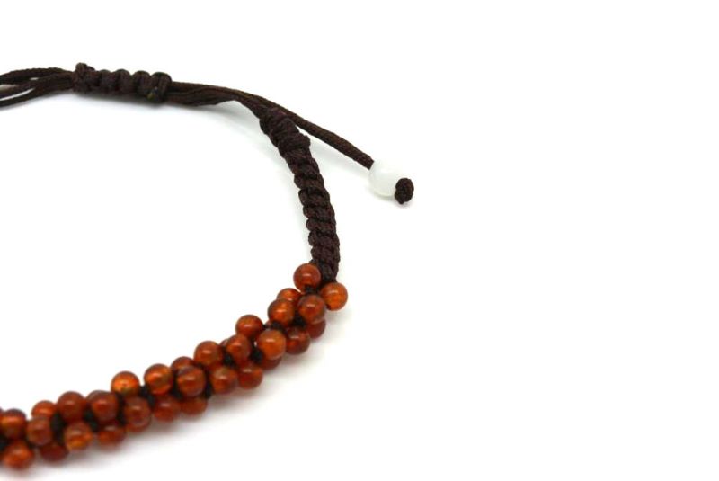 Kleines Jade Armband Kleine dunkle roten Perlen 3