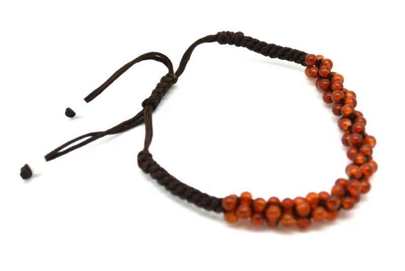 Kleines Jade Armband Kleine dunkle roten Perlen 4