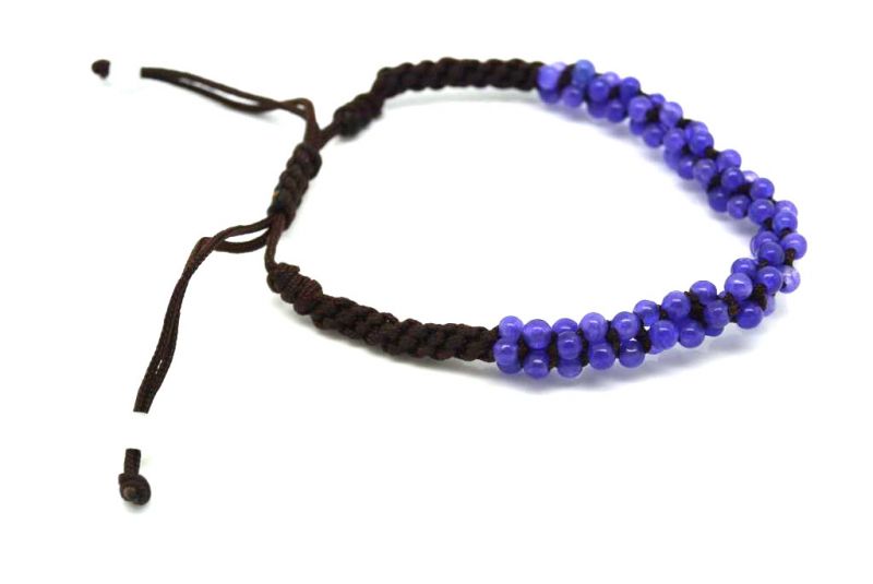 Kleines Jade Armband Kleine lila Perlen 4