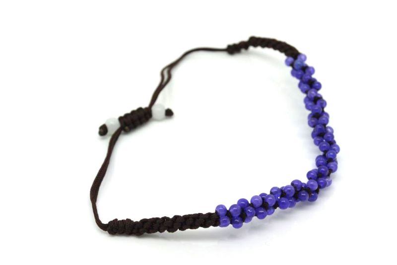 Kleines Jade Armband Kleine lila Perlen 5