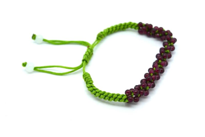 Kleines Jade Armband Kleine Perlen Granat 4