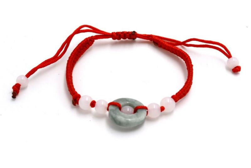 Kleines Jade Armband Kreis der Jade - Rot 2