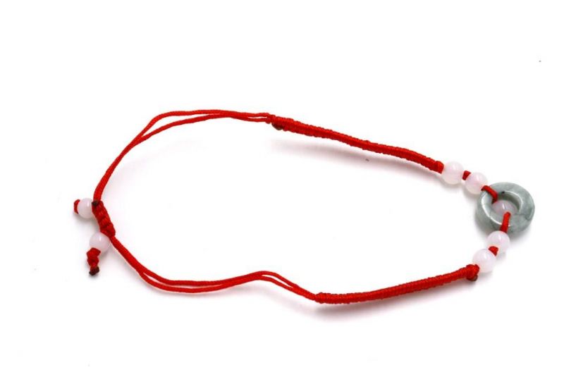 Kleines Jade Armband Kreis der Jade - Rot 3
