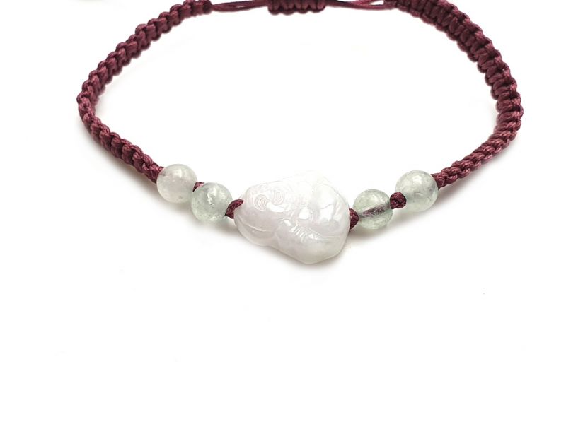 Kleines Jade Armband Lachender Buddha 2