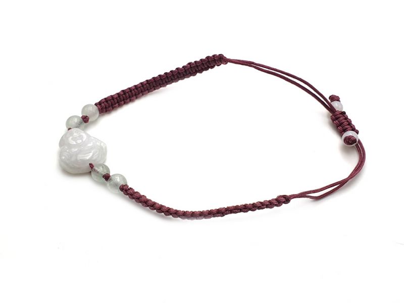 Kleines Jade Armband Lachender Buddha 3