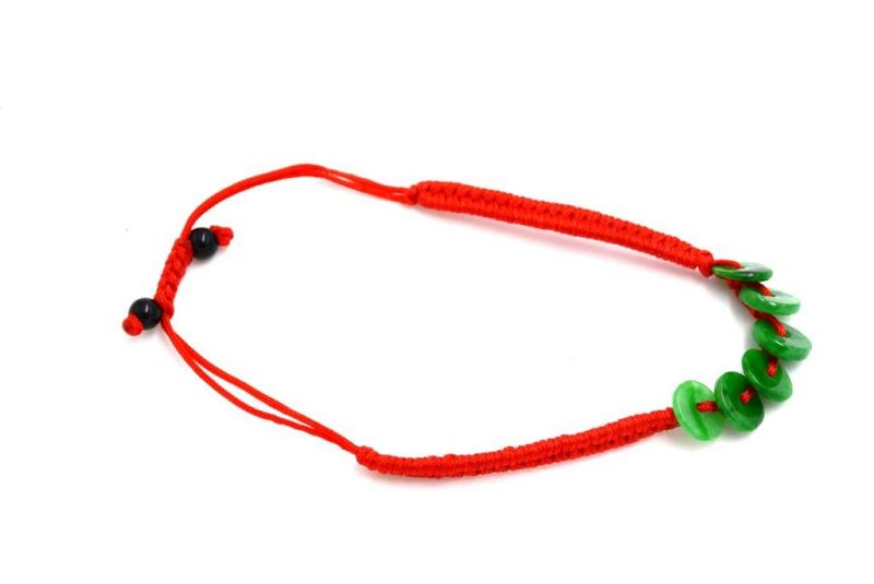 Kleines Jade Armband Rot und Grün 3