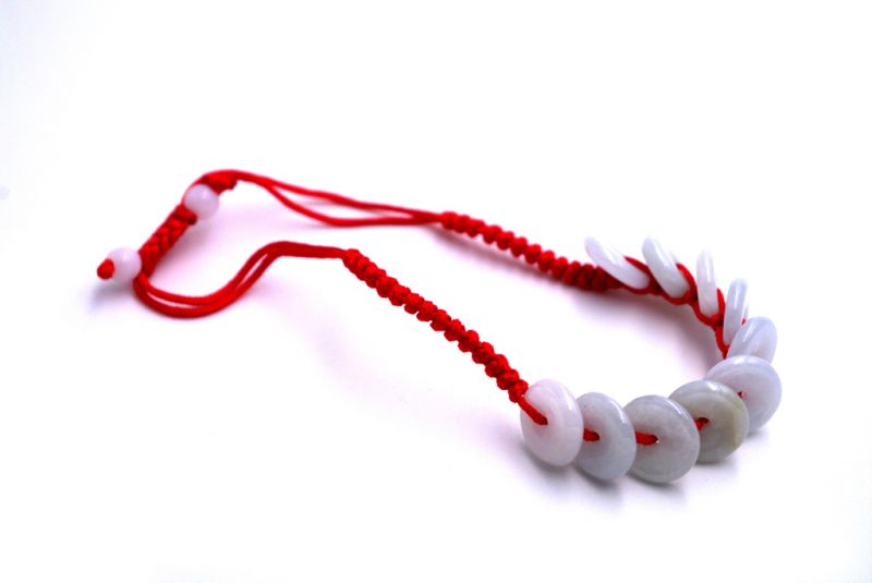 Kleines Jade Armband Rotes Armband - 10 Scheiben 4