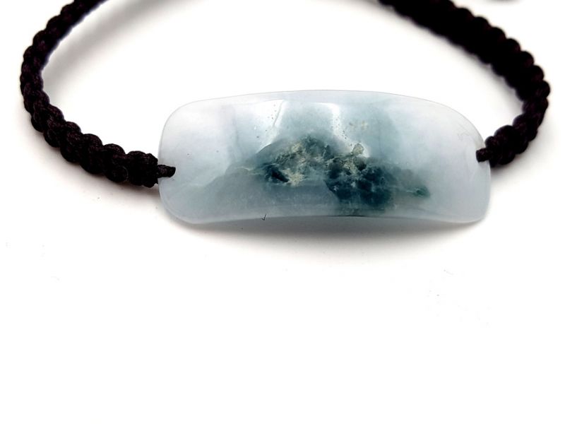 Kleines Jade Armband Weiße und grüne Jade 2