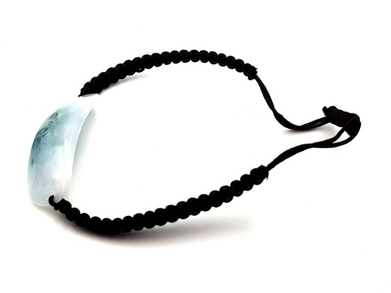 Kleines Jade Armband Weiße und grüne Jade 3