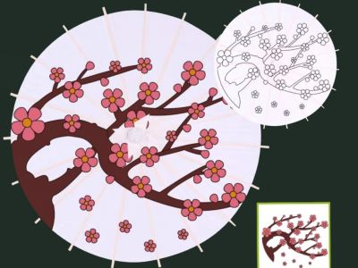L'Ombrelle à peindre - Enfant - DIY - Cerisier L'Ombrelle à peindre - Enfant - DIY - Cerisier