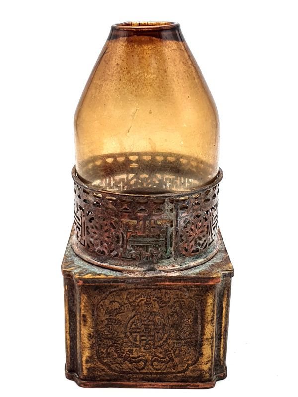Lámpara china de opio - Reproducción antigua - Accesorios necesarios para pipas de opio 1