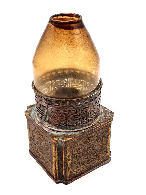Lámpara china de opio - Reproducción antigua - Accesorios necesarios para pipas de opio 2