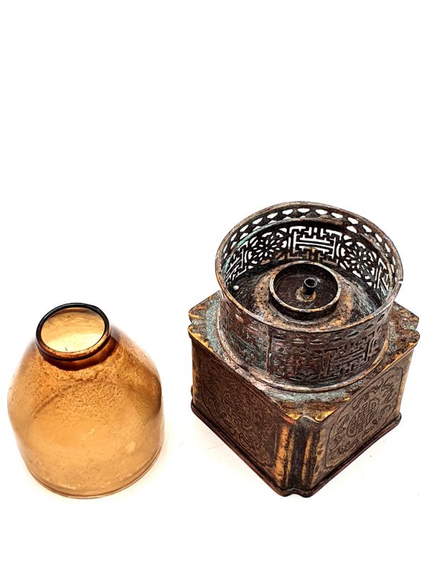 Lámpara china de opio - Reproducción antigua - Accesorios necesarios para pipas de opio 3