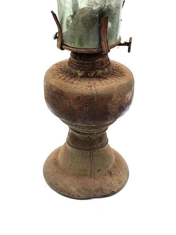 Lámpara de queroseno china antigua - Principios del siglo XX 2