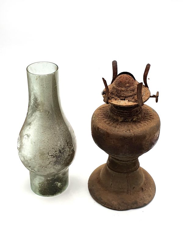 Lámpara de queroseno china antigua - Principios del siglo XX 4