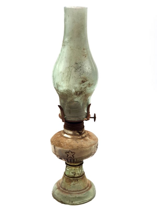 Lámpara de queroseno china antigua - Revolución cultural 1