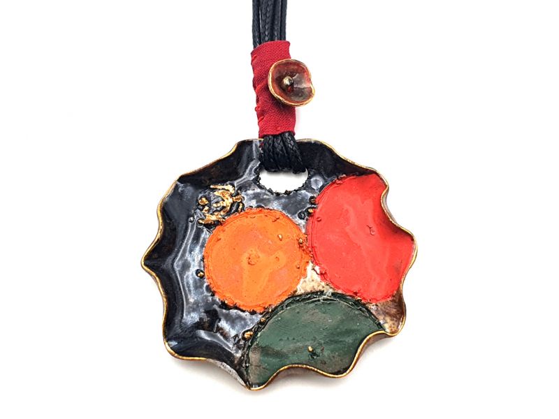 Large Ceramic Necklace waterlily collection 1