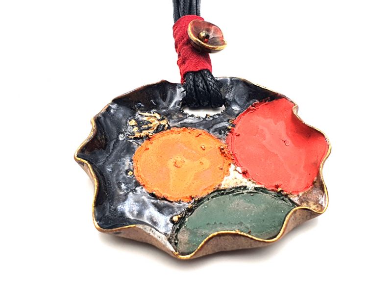 Large Ceramic Necklace waterlily collection 2