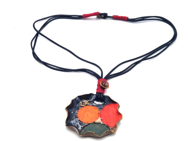 Large Ceramic Necklace waterlily collection 3