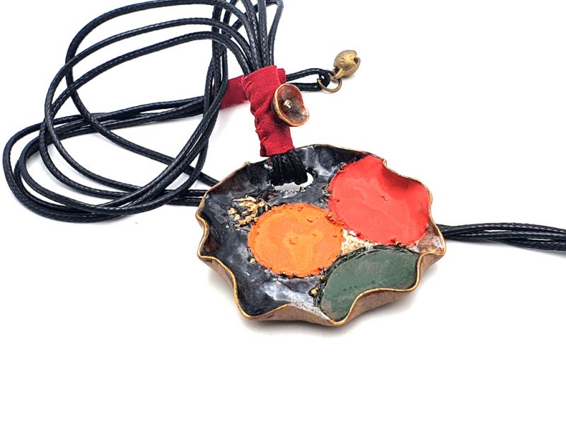 Large Ceramic Necklace waterlily collection 4