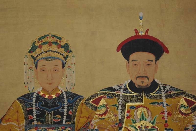 Majestic Chinese ancestors painting Emperor Qing 2
